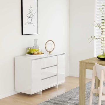 vidaXL Dressoir met 3 lades 120x41x75 cm bewerkt hout, Verzenden, Nieuw, Overige houtsoorten, Minder dan 50 cm