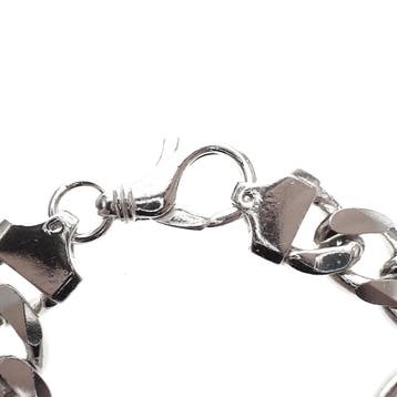 Robuuste zilveren figaro herenarmband. (Schakelarmband), Sieraden, Tassen en Uiterlijk, Armbanden, Ophalen of Verzenden, Gebruikt