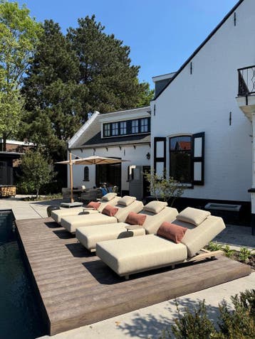 Ferias 4 seasons outdoor ligbed Latte Daybed Verstelbaar, Tuin en Terras, Ophalen of Verzenden, Nieuw, Aluminium, Inklapbaar