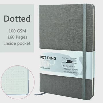 A5 Dotted Notebook met Hardcover en 100 GSM Papier - Ideaal, Diversen, Agenda's, Verzenden, Nieuw