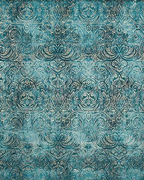 Fluweel Darjeerling Blauw, Nieuw, Blauw