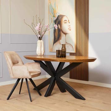 Eettafel Brandy | 160 cm | Ovaal | Starfurn, Ophalen of Verzenden, Nieuw