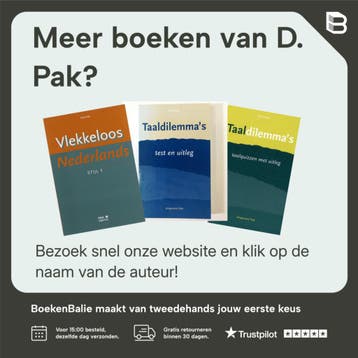 Vlekkeloos Nederlands Spelling en grammatica / Spelling en, Boeken, Verzenden, Gelezen, D. Pak