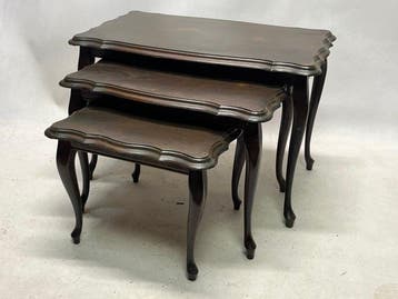 Set bijzettafels (3) - Hout - set tafels queen anne