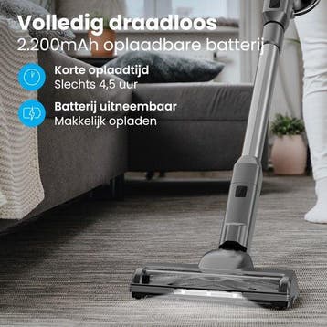 2dekans | Auronic – Steelstofzuiger Draadloos – 220 watt &, Witgoed en Apparatuur, Ophalen of Verzenden, Zo goed als nieuw