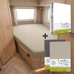 Textielpakket Frans bed - 1 molton met 2 hoeslakens - links, Eenpersoons, Verzenden, Nieuw, Wit