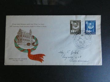 Nederland 1950 - Leidse Universiteit op FDC - NVPH E3, Gestempeld