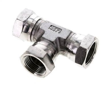 T-koppeling G1 Binnendraad RVS Hydrauliek 150bar, Verzenden, Nieuw