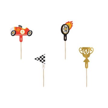 Cupcake Toppers Racing (4st), Ophalen of Verzenden, Nieuw