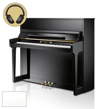 Wilhelm Schimmel W 118T TwinTone WP messing silent piano, Nieuw, Wit, Piano