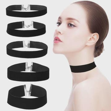 Zwarte Fluweel Choker Ketting - Gothic Stijl Halsband voor D, Verzenden, Nieuw