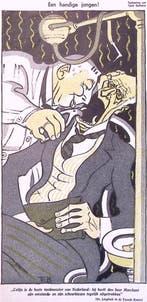 Spotprent Hendrikus Colijn als tandarts met Henri Marchan..., Verzenden