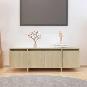 vidaXL Tv-meubel 120x30x40,5 cm bewerkt hout sonoma, Huis en Inrichting, Kasten | Televisiemeubels, 100 tot 150 cm, Verzenden