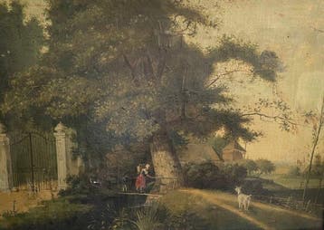 Franse school (19/de eeuw - oilpanting on canvas) - Over de