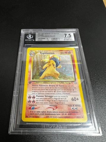 Pokémon - 1 Graded card - Typhlosion 17 Foil, First edition, Nieuw