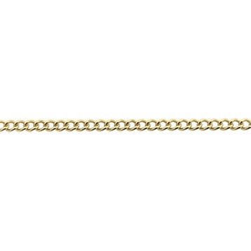 Gouden dunne gourmet schakelketting, Ophalen of Verzenden, Gebruikt, Goud, Goud