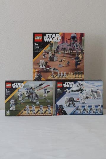 Lego Set - Star Wars - 3 Star wars battle packs: 75372 Clone, Nieuw