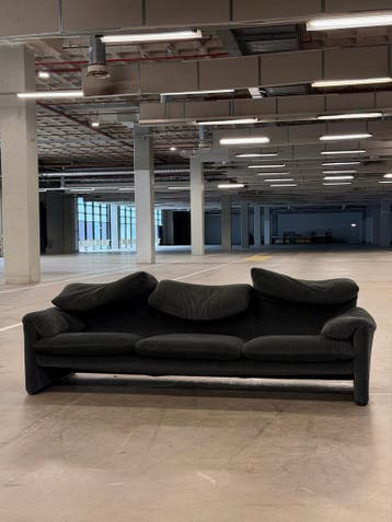 Cassina 3-zits Maralunga Bank | Vintage, Stof, Driepersoons, 75 tot 100 cm, Ophalen of Verzenden