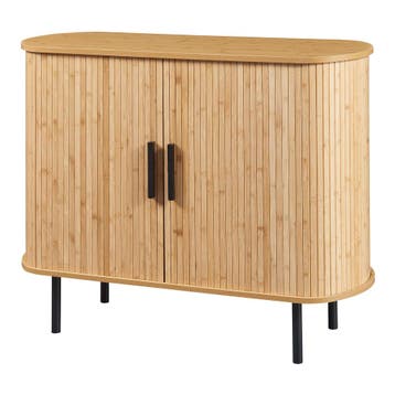 Commode Tvedestrand dressoir 100x40x80 cm naturel en zwart [, Verzenden, Nieuw