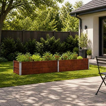 vidaXL Verhoogd Tuinbed Roestig 160 x 40 x 24 cm corton, Minder dan 30 cm, Verzenden, Minder dan 60 cm, Nieuw