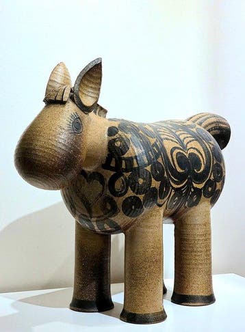 Gustavsberg - Lisa Larson - sculptuur, Mulåsna - 60 cm -, Antiek en Kunst