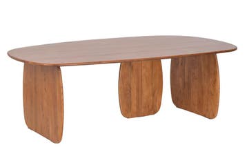 Eettafel SCULPTURA 240cm ovaal sculptuur frame acacia hout, Huis en Inrichting, Ophalen of Verzenden, Nieuw