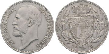 1 Krone 1910 Liechtenstein Johann Ii 1858-1929, Verzenden