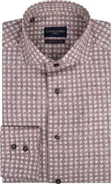 Cavallaro Cecilio Overhemd Taupe maat 43 Heren, Verzenden, Nieuw, Overige kleuren, Cavallaro Napoli