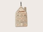 Kerstornament - Townhouse met jouw naam - hout, Ophalen of Verzenden, Nieuw