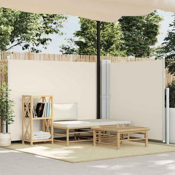 vidaXL Windscherm uittrekbaar 140x1000 cm crème, Verzenden, Nieuw