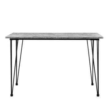 Eettafel Bordeaux 120x70x75 cm MDF en staal betonlook, Huis en Inrichting, Tafels | Eettafels, Verzenden, Nieuw
