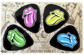 The Rolling Stones - Pikcard met 4 plectrums, Verzamelen, Muziek, Artiesten en Beroemdheden, Ophalen of Verzenden, Nieuw, Gebruiksvoorwerp