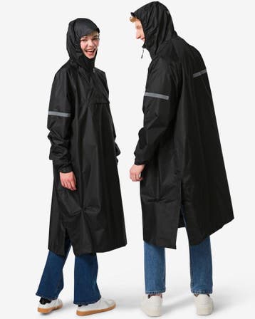 HEMA Regenponcho voor volwassen lichtgewicht zwart, Verzenden, Nieuw