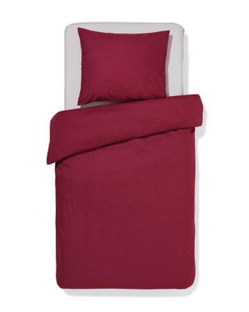 HEMA Dekbedovertrek 140x200/220cm zacht katoen rood, Verzenden, Nieuw, Rood