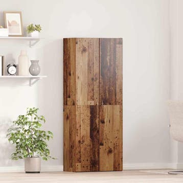 vidaXL Kantoorkast Oud hout 60 x 32 x 152,5 cm Bewerkt hout, Huis en Inrichting, Kasten | Roldeurkasten en Archiefkasten, Verzenden
