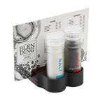 Oacklux Menukaart- en Peper- & Zouthouder Zwart - Noten, Nieuw in verpakking