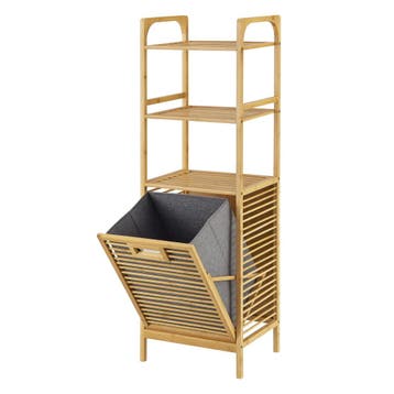 [en.casa] Wasmand Tidaholm bamboe met 2 planken 118x39,5x30,, Verzenden, Nieuw