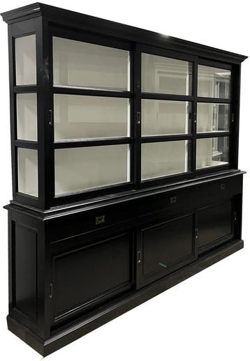 Buffetkast zwart Beverwijk 260cm soft close, Ophalen of Verzenden, Nieuw