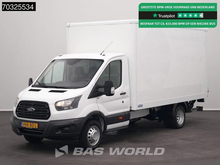 Ford Transit 130pk Laadklep Dubbellucht Bakwagen Airco Euro6, Auto's, Bestelauto's, Lease, Handgeschakeld, Financial lease, Wit
