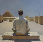 Alexy Berthelot - Egyptian meditation, Antiek en Kunst, Kunst | Schilderijen | Modern