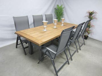 te velde tuinmeubelen tuinset vigo met yasmani tuintafel, Nieuw
