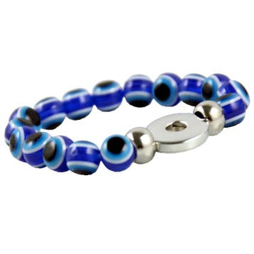 Fako Bijoux - Armband Voor Click Buttons - Kralen - Oog, Verzenden, Nieuw