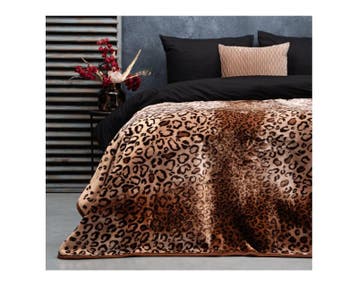 Sleeptime Embossed deken Panther Taupe - 240 x 220, Nieuw