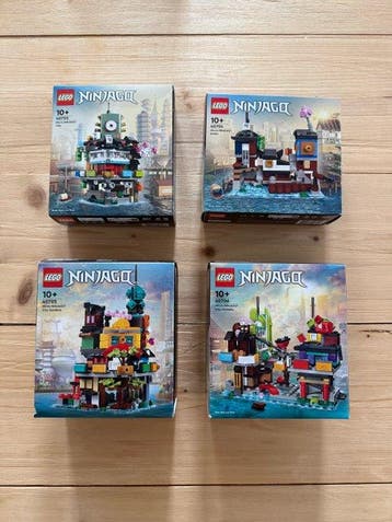 Lego Set - Ninjago - 40703 t/m 40706 - Micro NINJAGO City, Nieuw