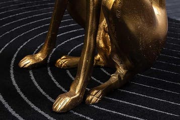 Design Sculptuur GREYHOUND 70cm goud metaal aluminium, Ophalen of Verzenden, Nieuw