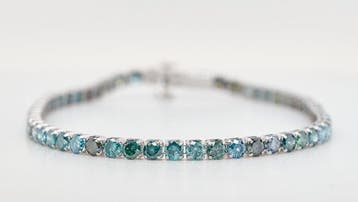 Zonder minimumprijs - Armband - 18 karaat Witgoud - 5.81ct., Sieraden, Tassen en Uiterlijk, Nieuw