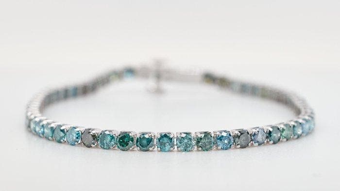 Zonder minimumprijs - Armband - 18 karaat Witgoud - 5.81ct., Sieraden, Tassen en Uiterlijk, Armbanden