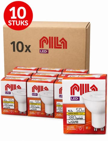 Voordeelpack 10x Pila LED GU10 4.7W/827 36º 380lm Niet-Di.., Ophalen of Verzenden, Nieuw
