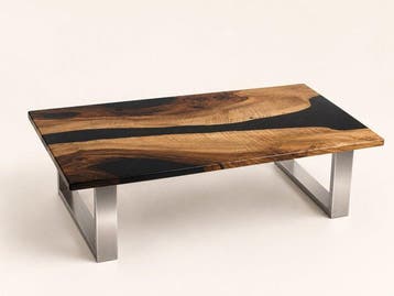 Salontafel - Walnoot - Epoxy River