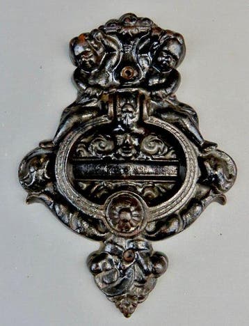 Deurklopper - 1950-1960 - met engelen - gietijzer